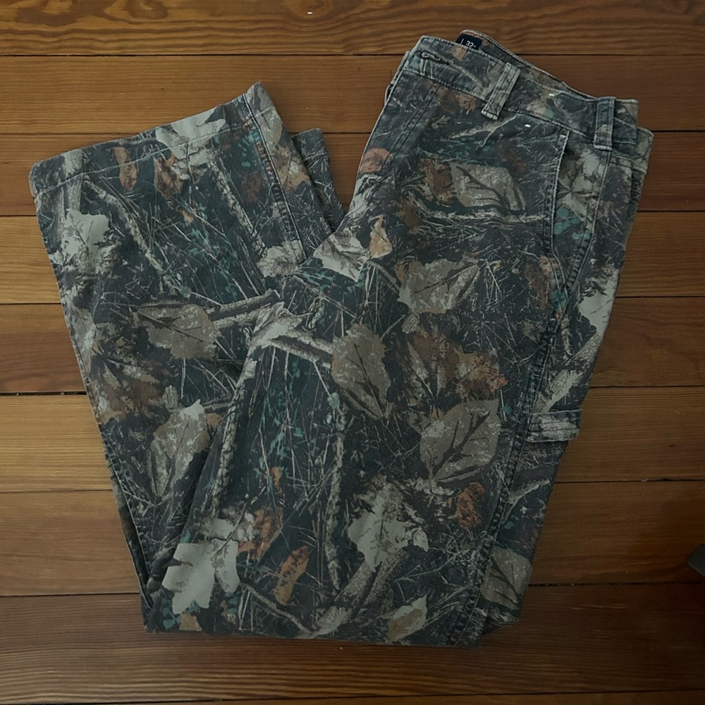 Abercrombie & Fitch Camouflage Cargo Pants - Green and Brown